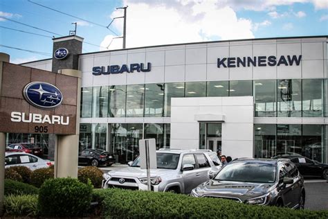 Subaru of kennesaw - Subaru of Kennesaw 905 Ernest Barrett Pkwy NW Directions Kennesaw, GA 30144. Sales: 855-569-2814; Service: 855-569-0884; Parts: 770-419-9800; Anywhere Starts Here ® Georgia's #1 Volume Dealer According to Subaru of America! Huge Selection of NEW Subaru Inventory Click Here! Home; Reserve A Subaru